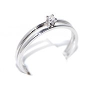 Anneau Giorgio Visconti Femme in Or blanc Diamante 0.06 Ct AB14550-14 - AB14550-14